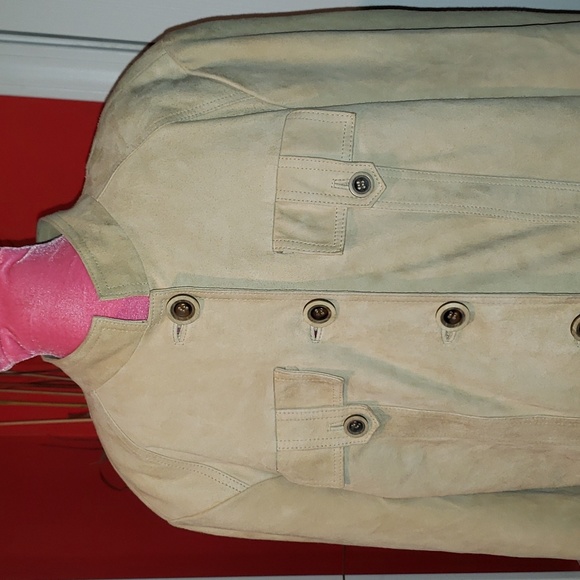 FF 💘🖤💘 VAKKO GOAT SUEDE LEATHER SPORTS BLAZER JACKET COAT - Picture 2 of 11